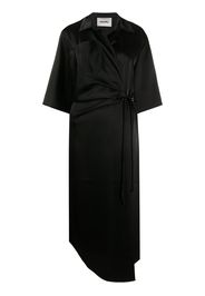 satin wrap dress