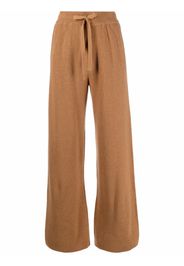 Nanushka ribbed-knit wide-leg trousers - Marrone