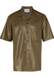 Nanushka short-sleeved faux leather shirt - Verde