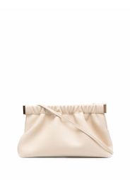 Nanushka gathered-trim clutch bag - Toni neutri