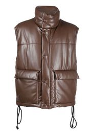 Nanushka Gilet imbottito a collo alto - Marrone