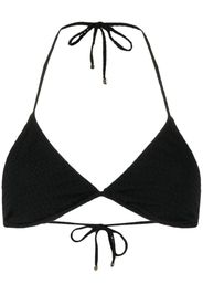 Nanushka Top bikini a triangolo - Nero