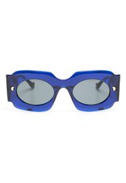 Nanushka Cathi bio-plastic square-frame sunglasses - Blu