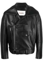 Nanushka Giacca biker con zip - Nero