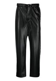 Nanushka leather-look straight-leg trousers - Nero