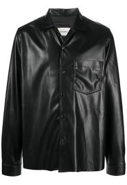 Nanushka coated-finish shirt jacket - Nero