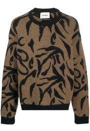 Nanushka abstract-print crew-neck jumper - Nero