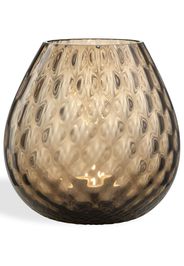 NasonMoretti Macramé glass candle holder - Marrone