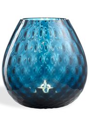 NasonMoretti Macramé glass candle holder - Blu