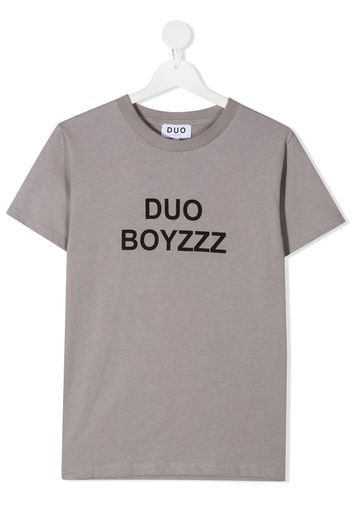 Natasha Zinko Kids T-shirt Duo Boyzzz - Grigio