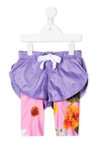 Natasha Zinko Kids Shorts a fiori - Viola