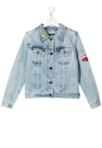 Natasha Zinko Kids Giacca denim con applicazione - Blu