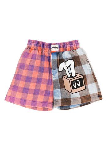 Natasha Zinko Kids Shorts a quadri - Multicolore