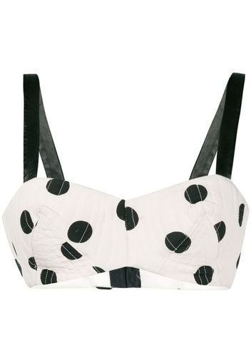 Reggiseno trapuntato a pois