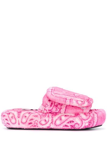 Slippers con stampa paisley