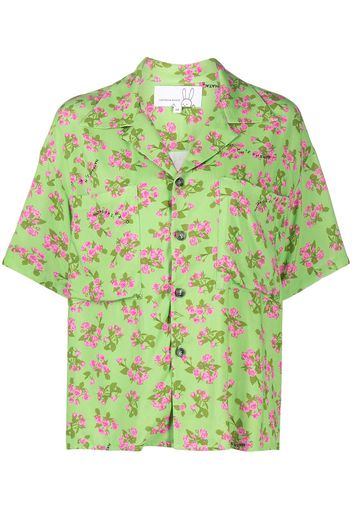 Natasha Zinko Camicia a fiori - Verde