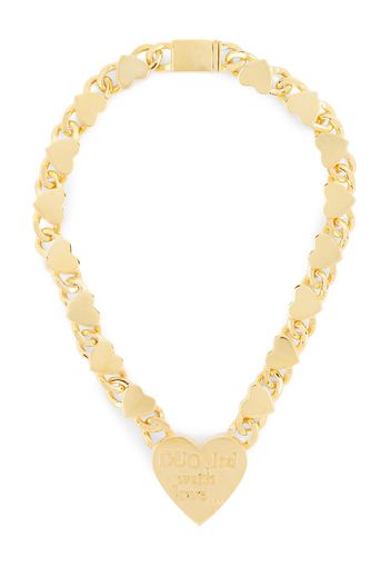 Natasha Zinko Hearts curb-chain necklace - Oro