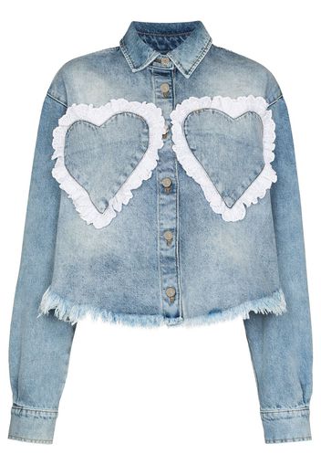 Natasha Zinko NZ HEART POCKET SHRT DNM LNG SLVS - Blu