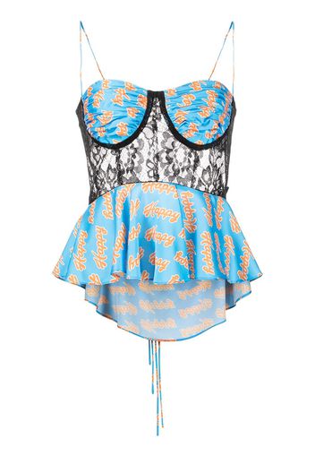 Natasha Zinko graphic print blouse - Blu