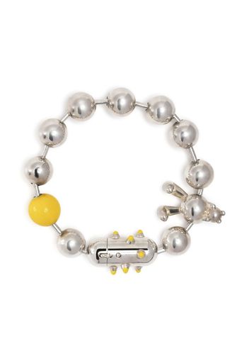 Natasha Zinko Bunny ball-chain bracelet - Argento