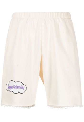 Natasha Zinko Shorts Happy Thursday con stampa - Toni neutri