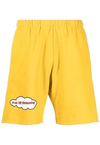 Natasha Zinko Shorts con effetto vissuto - Giallo