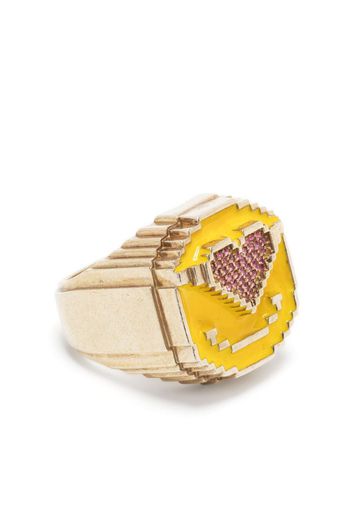 Natasha Zinko Anello Pixel Smile Heart - Oro