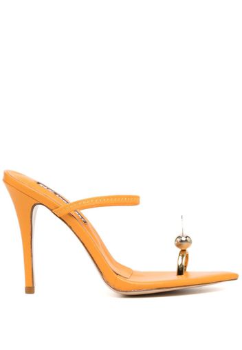 Natasha Zinko Bunny 110mm leather sandals - Arancione