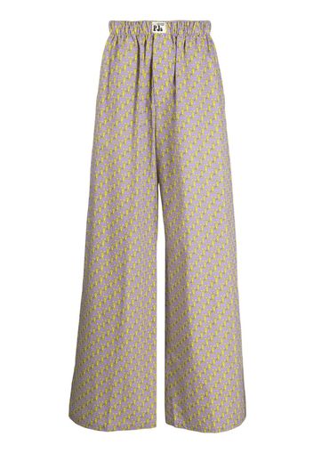 Natasha Zinko graphic-print cotton track pants - Viola