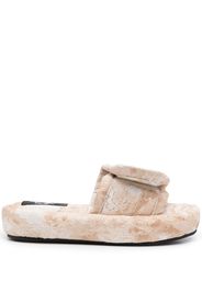 Natasha Zinko Sandali slides con pizzo - Bianco