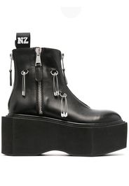 Natasha Zinko platform zipped 95mm boots - Nero