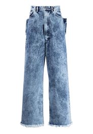 Natasha Zinko acid wash storage-box jeans - Blu