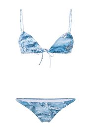 Natasha Zinko Set bikini con stampa - Blu