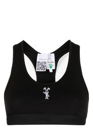 Natasha Zinko Reggiseno sportivo con ricamo - Nero