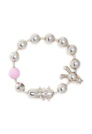 Natasha Zinko Bunny ball-chain bracelet - Argento