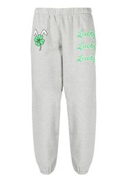 Natasha Zinko Pantaloni sportivi Lucky con stampa - Grigio