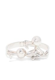 Natasha Zinko Bracciale Bunny con logo inciso - Argento