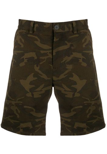 camouflage-print straight shorts