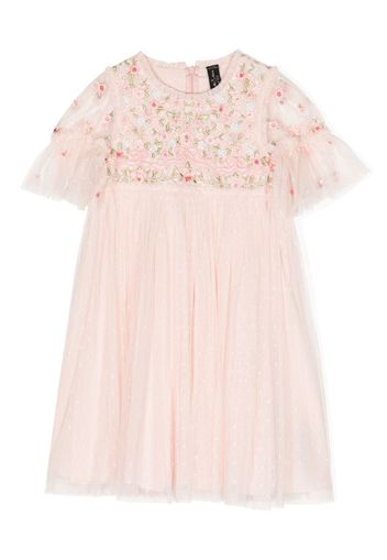 NEEDLE & THREAD KIDS Abito con ricamo - Rosa