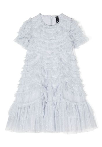 NEEDLE & THREAD KIDS Marilla ruffled layered dress - Blu