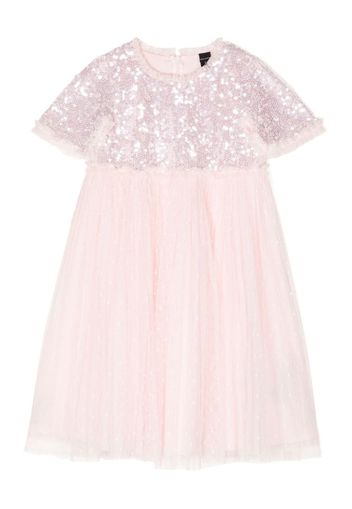 NEEDLE & THREAD KIDS Mila Gloss sequin-embellished dress - Rosa