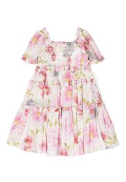 NEEDLE & THREAD KIDS Moonshine floral-print tiered dress - Rosa