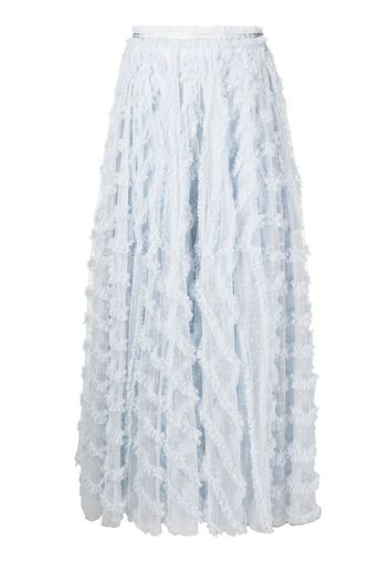 Needle & Thread Florence ruffled full skirt - Blu