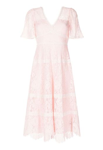 Needle & Thread Abito midi stile impero - Rosa