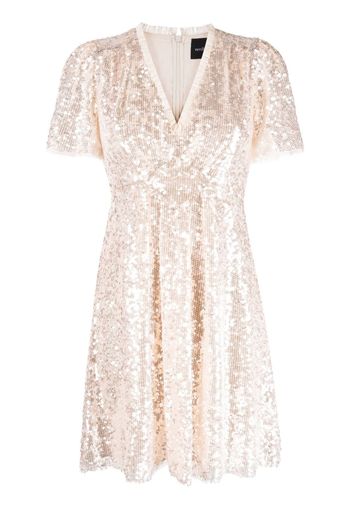 Needle & Thread sequin-embellished V-neck dress - Rosa