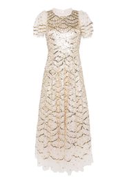 Needle & Thread Deco Dot Gloss maxi Dress - Toni neutri