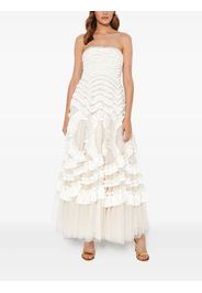Needle & Thread Hyacinth ruffled gown - Bianco
