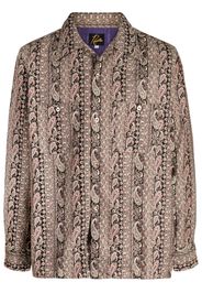 Needles paisley-print button-up shirt - Marrone