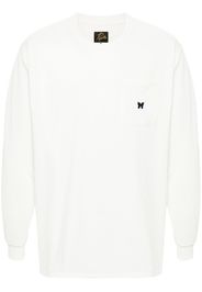 Needles logo-appliqué jersey sweatshirt - Bianco