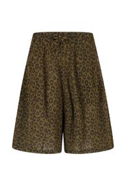 Needles leopard print shorts - Marrone